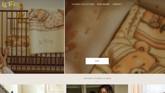 Screenshot of Lil Teddy's website